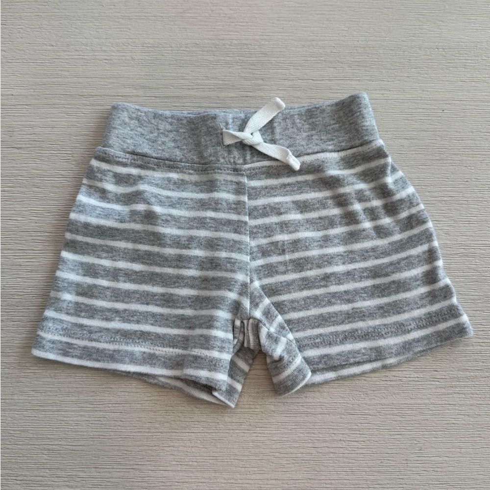 Carter's Gray and White Striped Kids Shorts (Turn Me Around!)